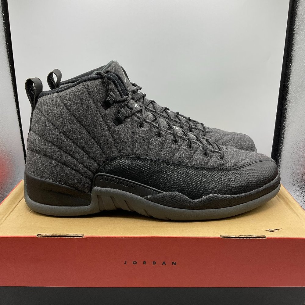 Air Jordan 12 Retro Wool PE Oregon Ducks Sneaker Mens Size 15 Gray 852627-003